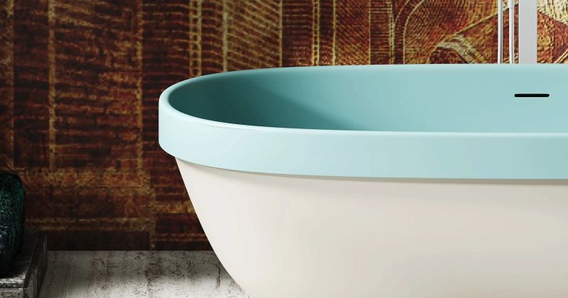 Ванна из искусственного камня Salini Greca In S-Stone 104821MRF 180x80см RAL полностью