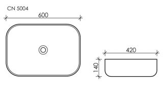 Раковина Ceramica Nova Element CN5004 60см белый Раковина Ceramica Nova Element CN5004 60см белый