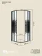 Душевой уголок Niagara Eco NG-1003-14BLACK 80x80 см профиль чёрный стекло мозаика