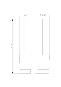 Туалетный ёршик в комплекте Wonzon & Woghand WW-9529 хром