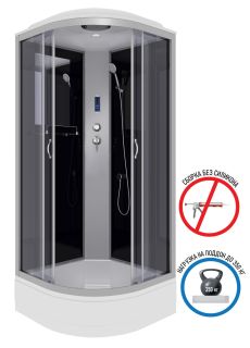 Душевая кабина Niagara NG-3501-14P 90x90см серебро/тонированное