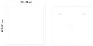 Зеркало с подсветкой Art&Max Elegant 80см AM-Ele-800-800-DS-F Зеркало с подсветкой Art&Max Elegant 80см AM-Ele-800-800-DS-F