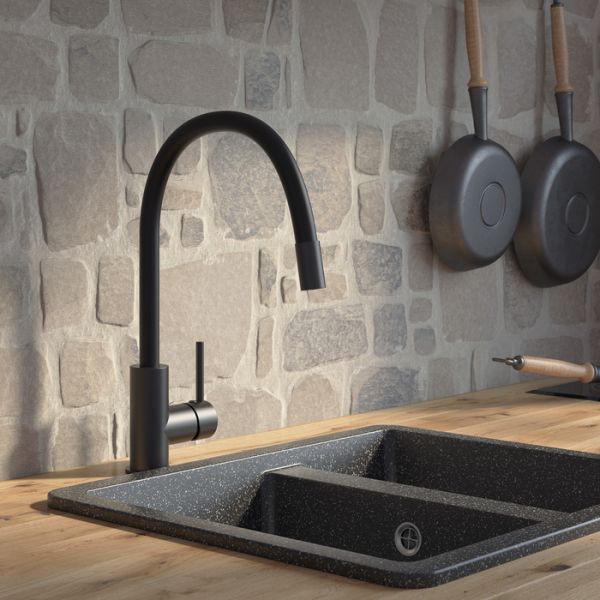 Смеситель для кухни IDDIS Kitchen 360 чёрный K36BLJ0i05