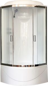 Душевая кабина Royal Bath BK стекло матовое 90x90см RB90BK1-M-CH-EL