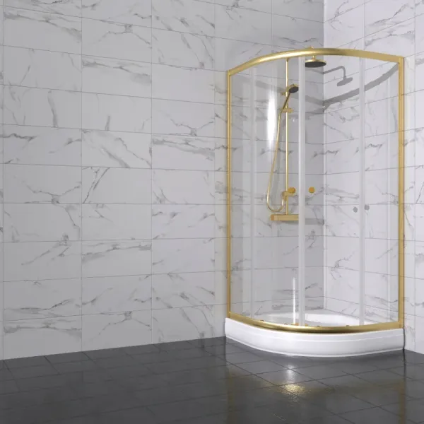 Душевой уголок Triton Альфа -Голд Щ0000073921 90x90 см профиль золото стекло прозрачное