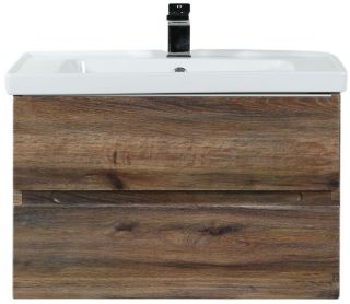 Подвесная тумба под раковину Art&Max Techno 90см дуб бомонд лофт AM-Techno-900-2C-SO-LW646