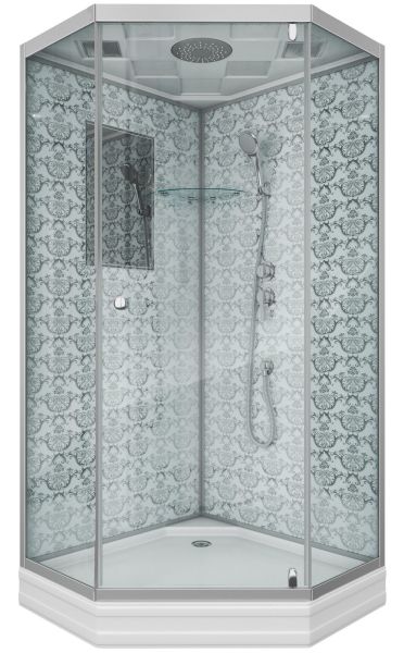Душевая кабина Niagara NG-7701DW 90x90см серебро/прозрачное