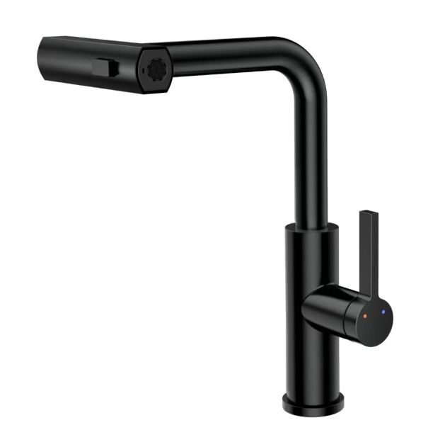 Смеситель для кухни с выдвижной лейкой RUSH Tinos (TI3732-18Black) Смеситель для кухни с выдвижной лейкой RUSH Tinos (TI3732-18Black)