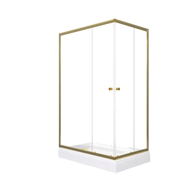 Душевой уголок Triton Вента -Голд Щ0000073919 120x80 см профиль золото стекло прозрачное