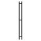 Полотенцесушитель электрический APEXTERMO Сириус SR10121BM 120x8 см с крючками чёрный матовый