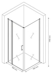 Душевой уголок Berges Urban 90x90см хром 061011