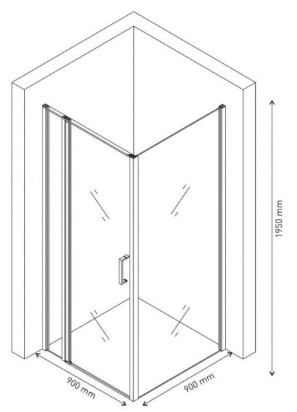 Душевой уголок Berges Urban 90x90см хром 061011