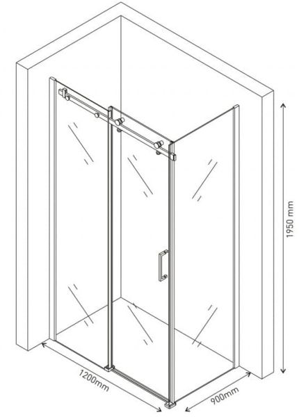 Душевой уголок Berges Gelios 120x90см хром 0061019