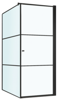 Душевой уголок Berges Dark R 90x90см чёрный матовый 061020R