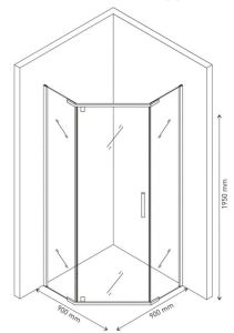 Душевой уголок Berges Oxygen 90x90см хром 061021