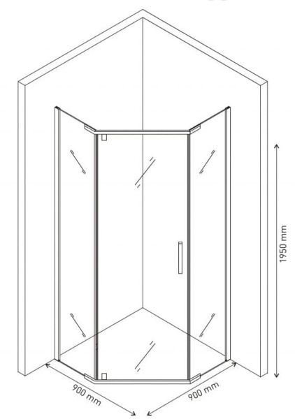 Душевой уголок Berges Oxygen 90x90см хром 061021