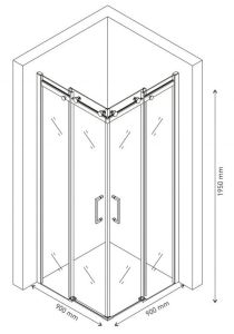 Душевой уголок Berges Gelios 90x90см хром 061022
