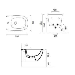Биде подвесное Catalano Alvea 0618531001 белый