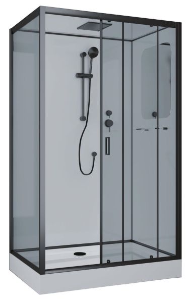 Душевая кабина Niagara NG-6912-01QR BLACK 120x80см чёрный/тонированное