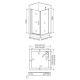 Душевой уголок Good Door Fantasy CR -80-F-CH стекло прозрачное с зеркальным рисунком Фэнтази