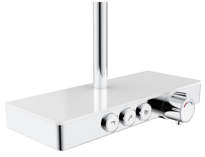 Душевая стойка Berges Morans 075001 с изливом и термостатом хром