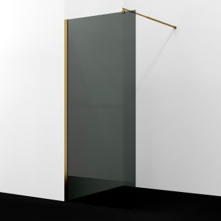 Душевая перегородка WasserKRAFT Rur 30W39BG-TG 90 см профиль золото стекло тонированное