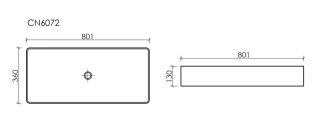 Раковина Ceramicanova Элемент (Element) CN6072 80 см белый