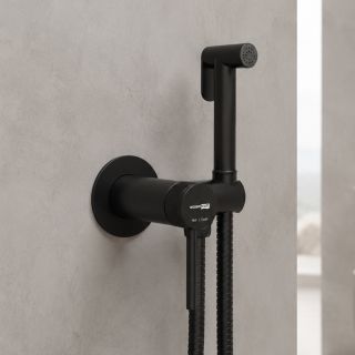 Гигиенический душ со смесителем WasserKRAFT Muritz 9838MB чёрный матовый