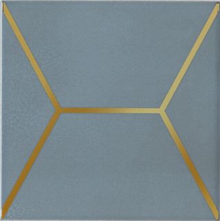 Декор Kerama Marazzi OP\E181\17067 Витраж голубой глянцевый 15x15x0,69