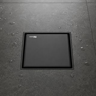 Душевой трап под плитку WasserKRAFT Niers 30D10MB 10 см чёрный матовый