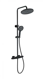 Душевая стойка Wonzon & Woghand Neo WW-B3045-A-MB с термостатом чёрный матовый Душевая стойка Wonzon & Woghand Neo WW-B3045-A-MB с термостатом чёрный матовый