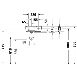 Раковина Duravit DuraStyle 0713360000 белая 36 см Раковина Duravit DuraStyle 0713360000 белая 36 см
