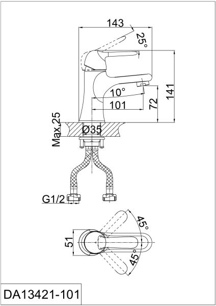 Комплект смесителей D&K DA1340005SET (DA1342141,DA1343301)