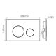 Система инсталляции для унитазов WasserKRAFT Alme 15TLT.010.ME.BN02 с кнопкой смыва