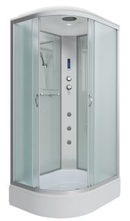 Душевая кабина Niagara NG-33394-14RF с гидромассажем 130x90см серебро/матовое