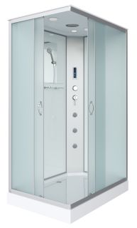 Душевая кабина Niagara NG-43975-14QF с гидромассажем 90x70см серебро/матовое