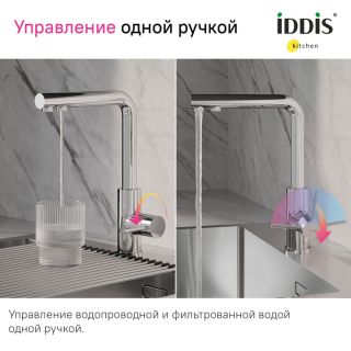 Смеситель для кухни IDDIS Rule RULSBLFi05 с фильтром хром Смеситель для кухни IDDIS Rule RULSBLFi05 с фильтром хром
