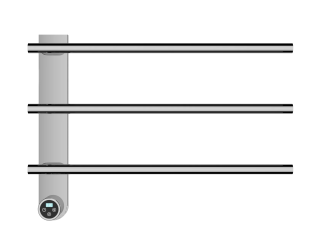Полотенцесушитель электрический AQUAme AQM3113BN 52x38 см c терморегулятором никель брашированный