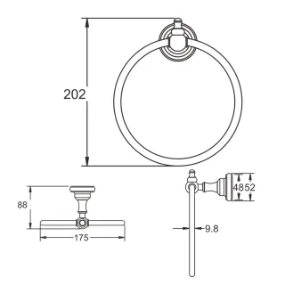Кольцо для полотенец Rose RG1106 хром Кольцо для полотенец Rose RG1106 хром
