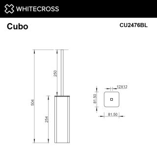 Ёршик напольный WHITECROSS Cubo CU2476GM оружейная сталь Ёршик напольный WHITECROSS Cubo CU2476GM оружейная сталь