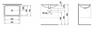 Раковина Laufen PRO 8.1196.9.000.109.1 60х40 Раковина Laufen PRO 8.1196.9.000.109.1 60х40
