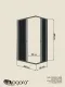 Душевой уголок Niagara Eco NG-1018-14QT 100x80 см профиль чёрный стекло тонированное