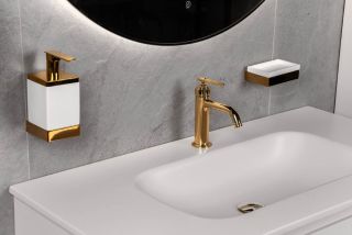 Дозатор Boheme Qubic 10727-G золото
