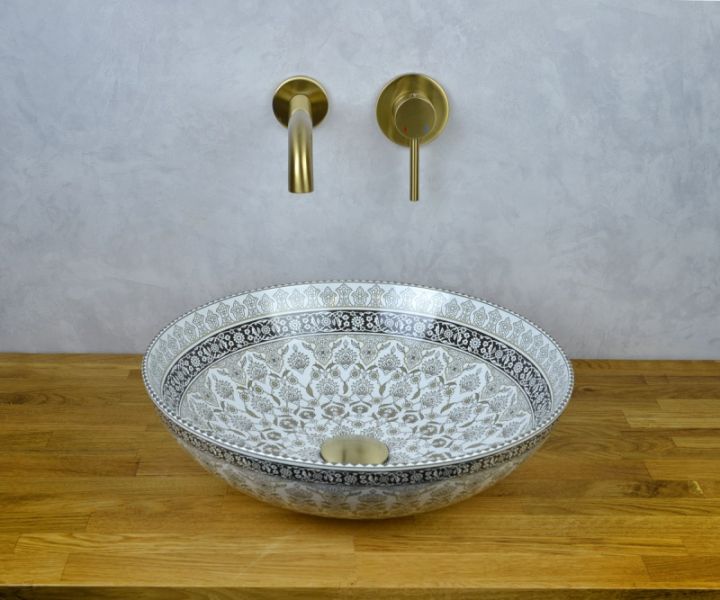 Смеситель для раковины настенный Bronze de Luxe SCANDI 14511BR, бронза Смеситель для раковины настенный Bronze de Luxe SCANDI 14511BR, бронза