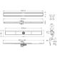 Душевой лоток Berges Wasserhaus B1 Keramik 090016 50 Матовый хром Душевой лоток Berges Wasserhaus B1 Keramik 090016 50 Матовый хром