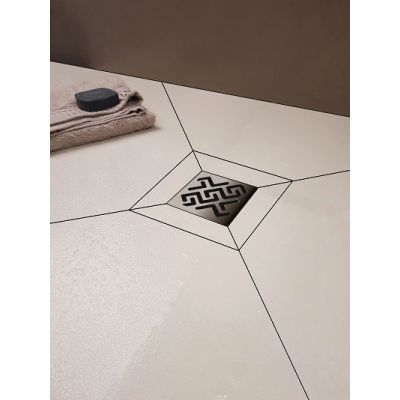 Душевой трап Berges Wasserhaus Zentrum Antik 090364 10х10 Матовый хром