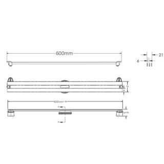 Душевой лоток Berges Wasserhaus Super Slim 090152 60 Матовый хром Душевой лоток Berges Wasserhaus Super Slim 090152 60 Матовый хром