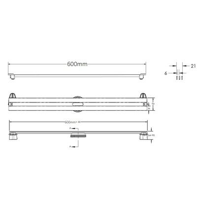 Душевой лоток Berges Wasserhaus Super Slim 090152 60 Матовый хром Душевой лоток Berges Wasserhaus Super Slim 090152 60 Матовый хром