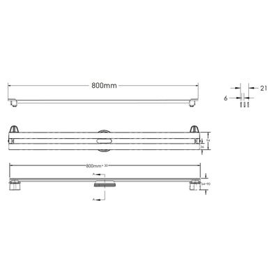Душевой лоток Berges Wasserhaus Super Slim 091054 80 Хром глянец