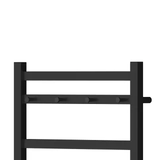 Полотенцесушитель электрический Lemark Тропик LM70585BL 80x50 см чёрный матовый